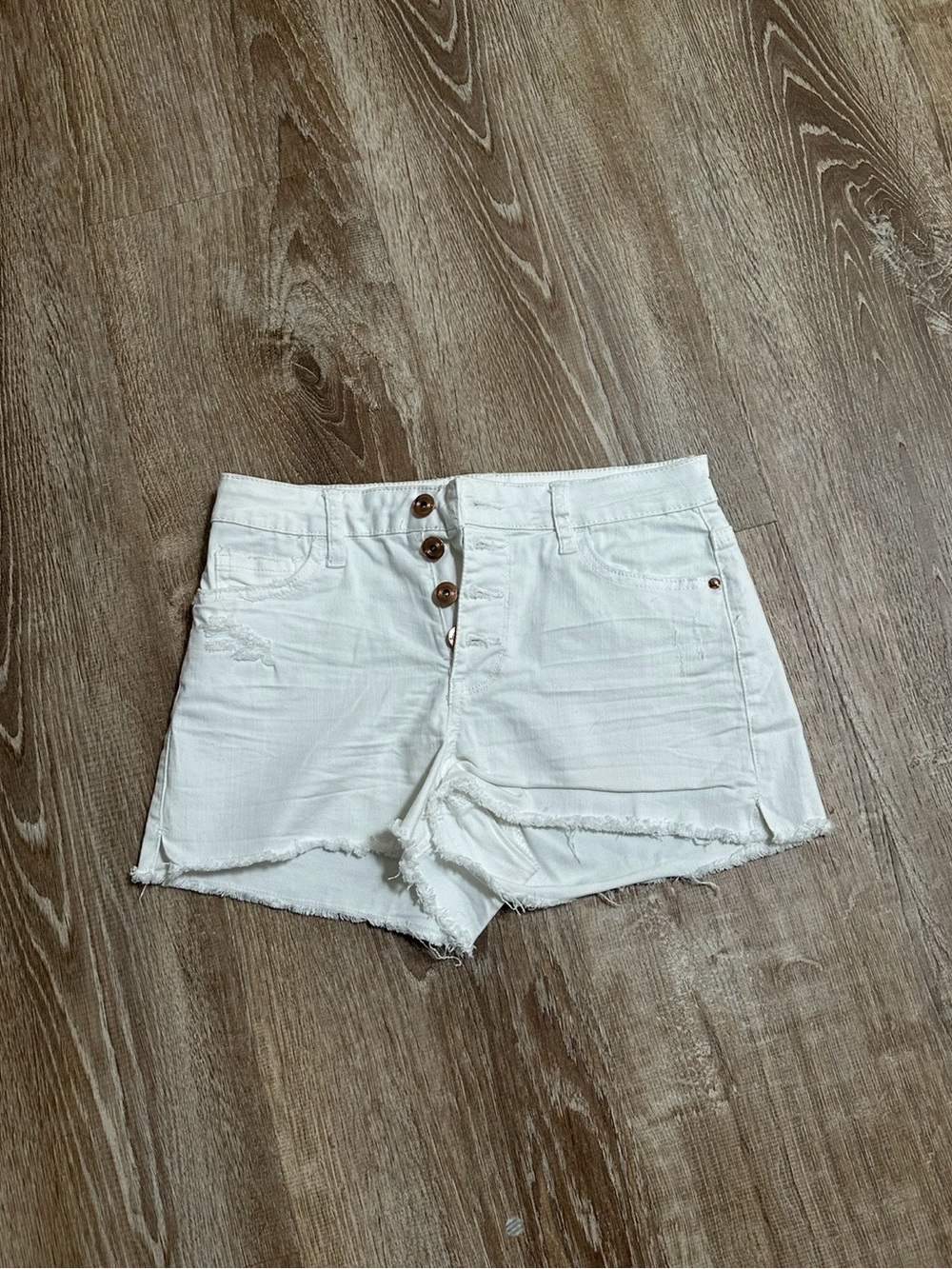 American Rag High-Waist White Denim Cutoff Shorts